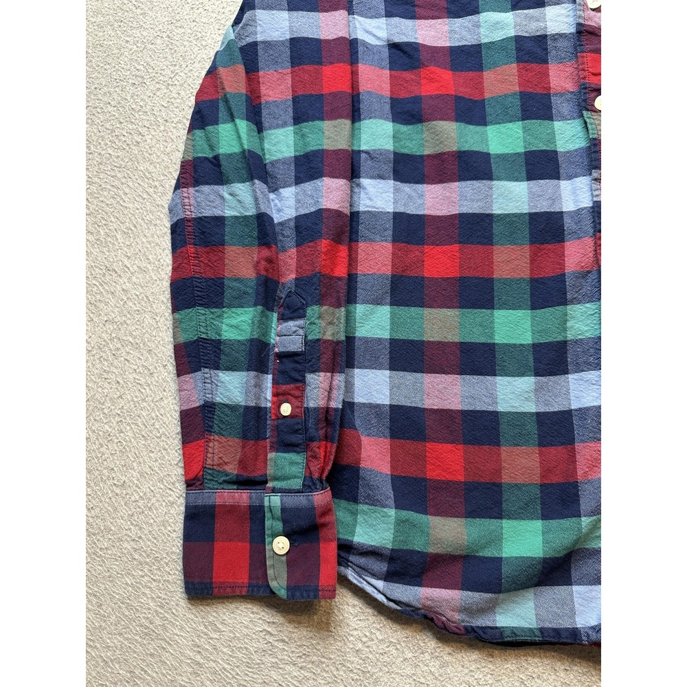Old Navy Shirt Mens Medium Long Sleeve Plaid Slim Fit Oxford Button Down - Picture 2 of 14